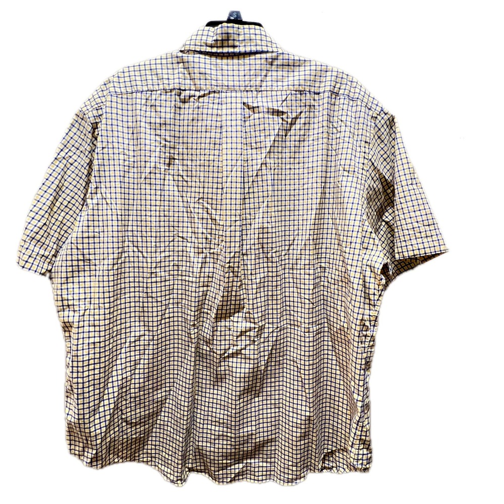 Polo Ralph Lauren Mens Short Sleeve Button Down Shirt Plaid Blue Yellow Size XXL - Picture 3 of 9